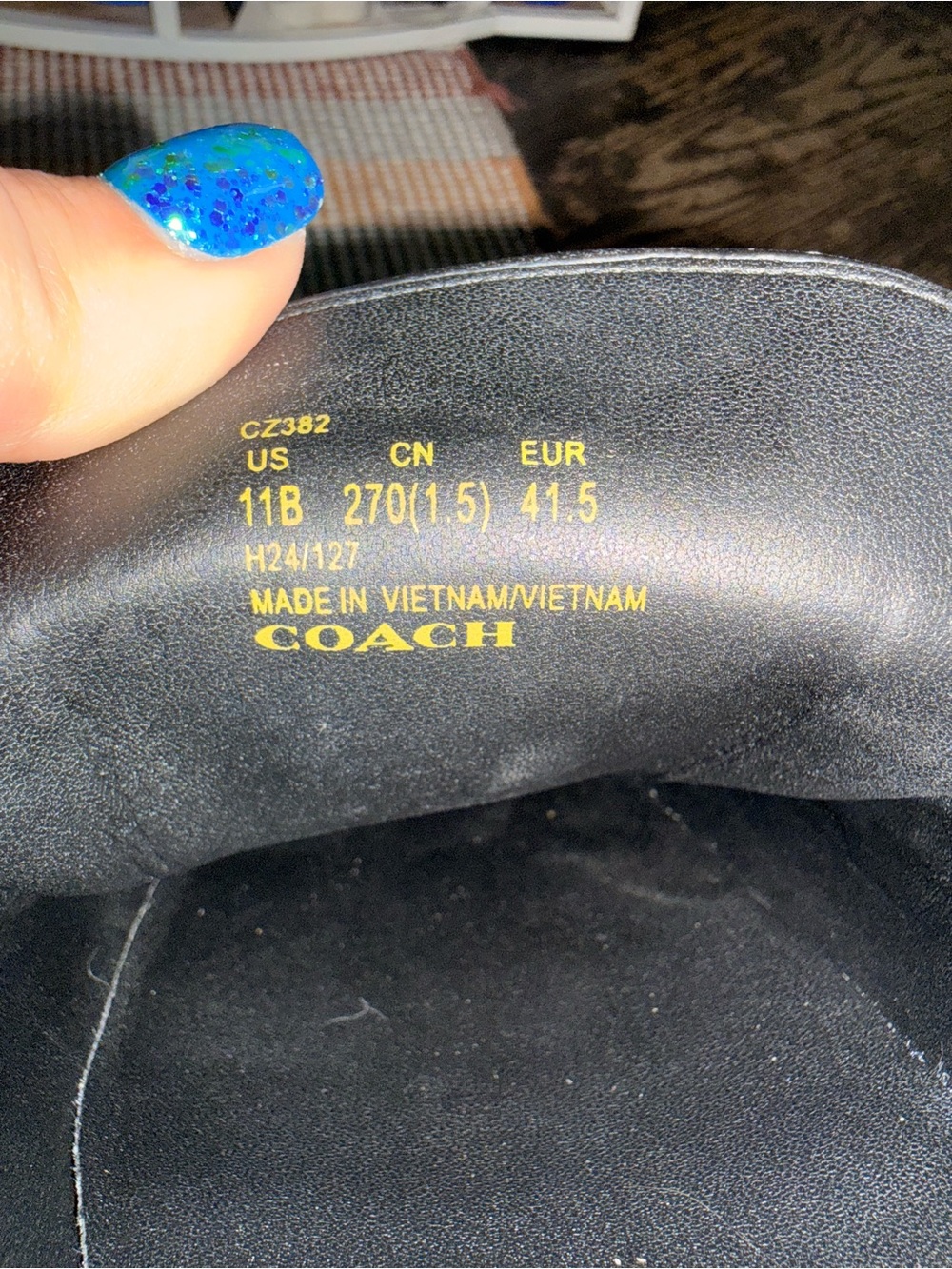 Coach Black Patent Leather Loafers - Picture 4 of 6